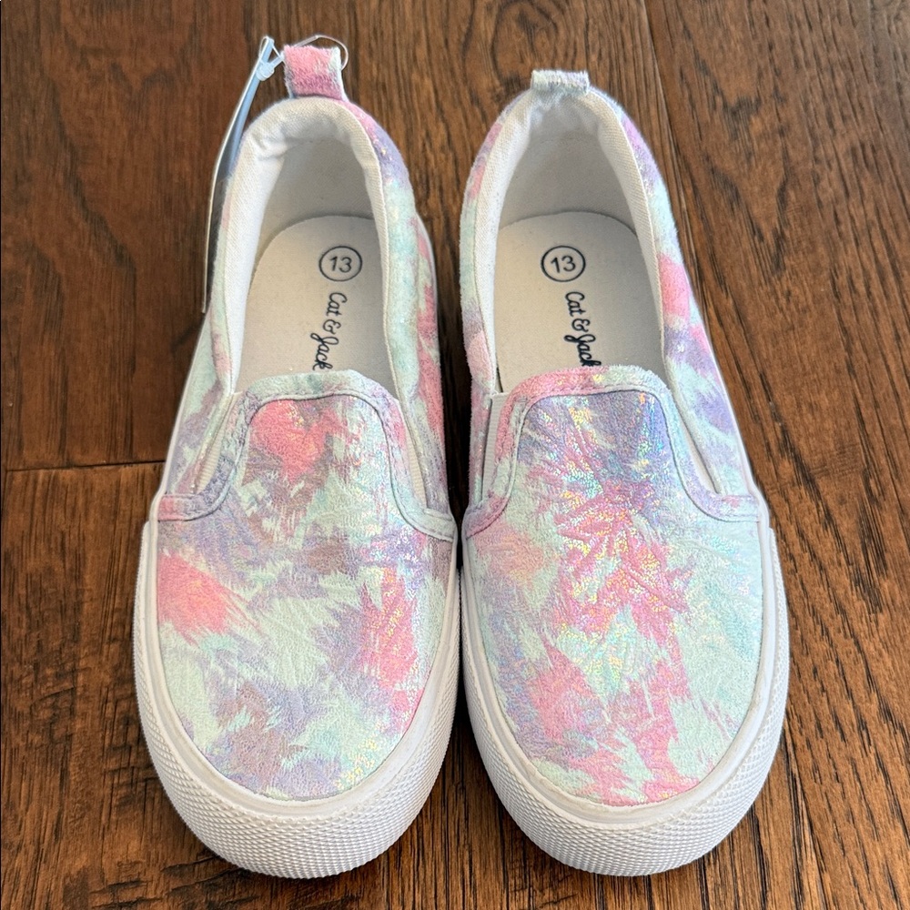 Cat & Jack Pastel Iridescent Kids Sneakers